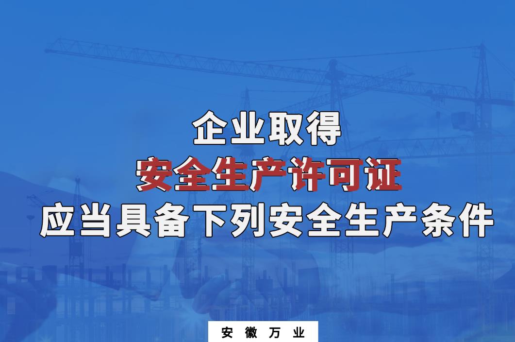 企業(yè)取得安全生產(chǎn)許可證應當具備下列安全生產(chǎn)條件